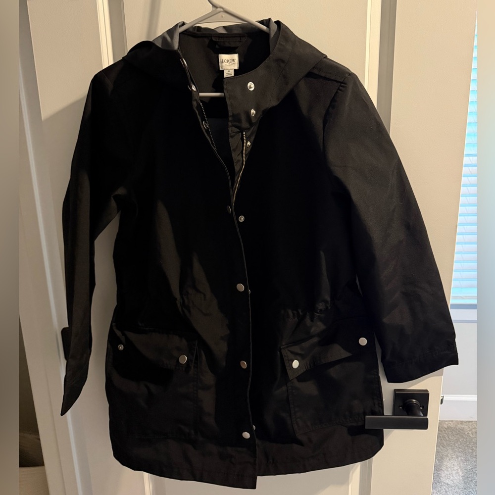 Black Jcrew rain jacket